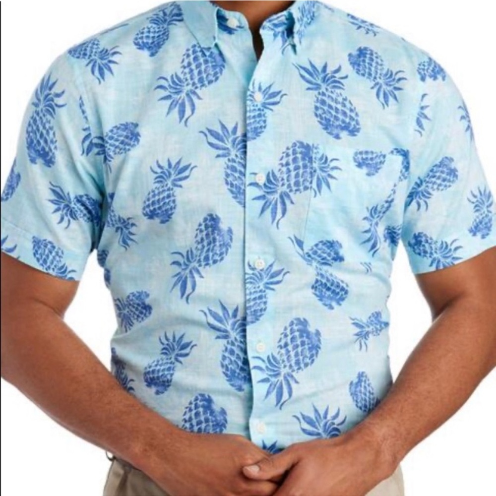 IZOD Pineapple Print Chambray Men's Shirt